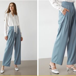 J.ING Kaira Light Blue Wide Leg Pants (business trouser)